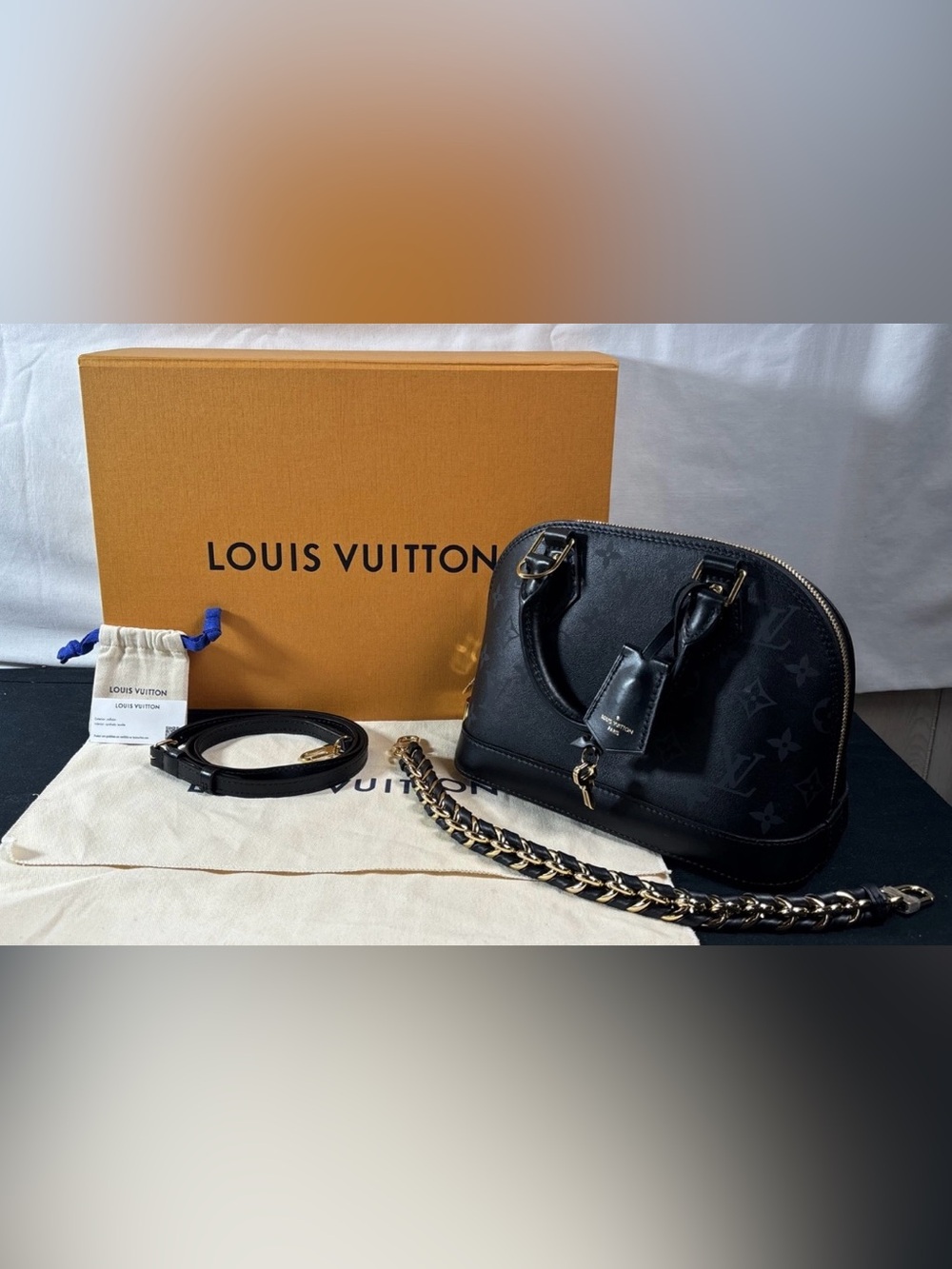 Louis Vuitton Alma BB Boldly Black Monogram Ink